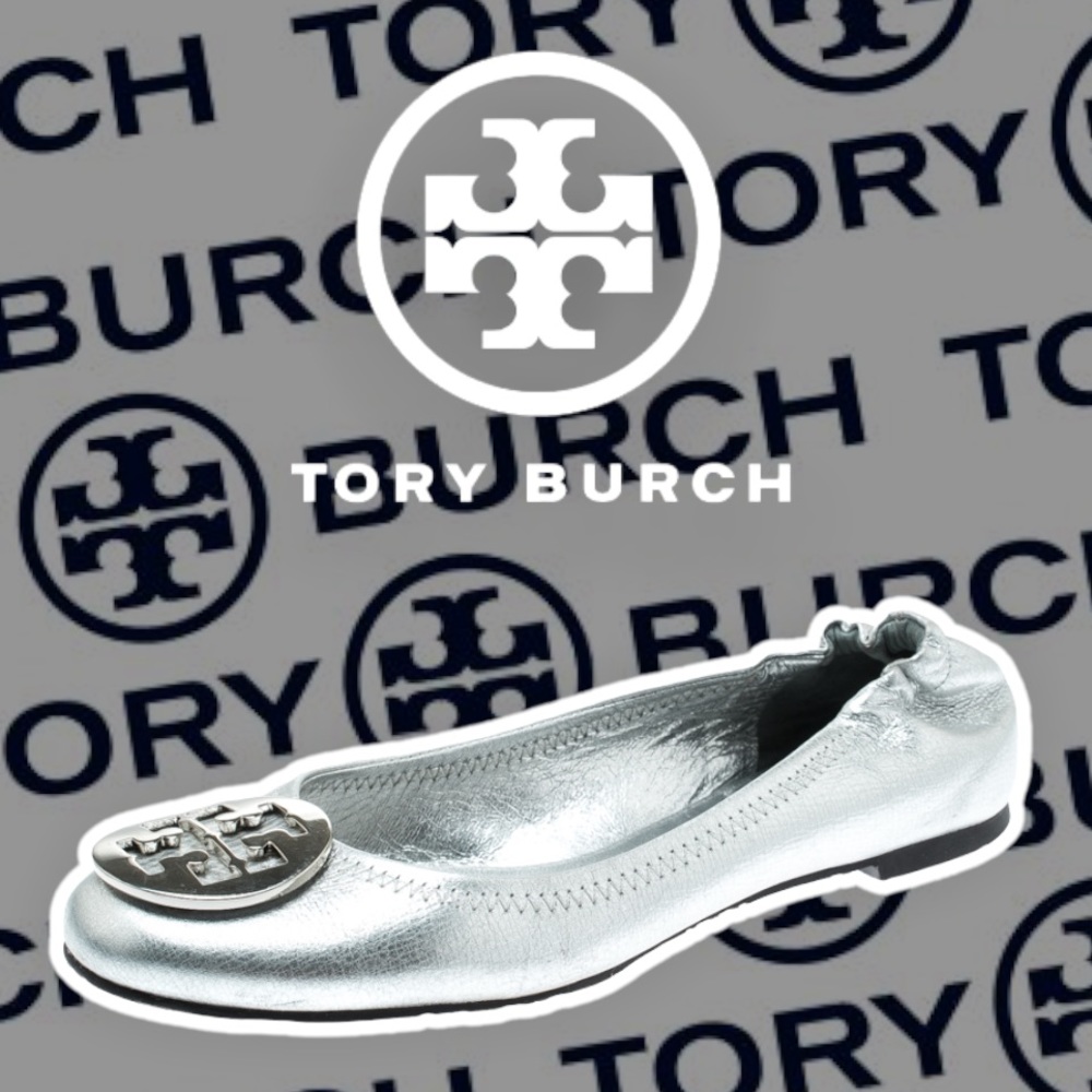 Tory Burch Silver Flats